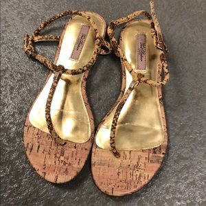 Ted Baker Snakeskin Print T Sandals